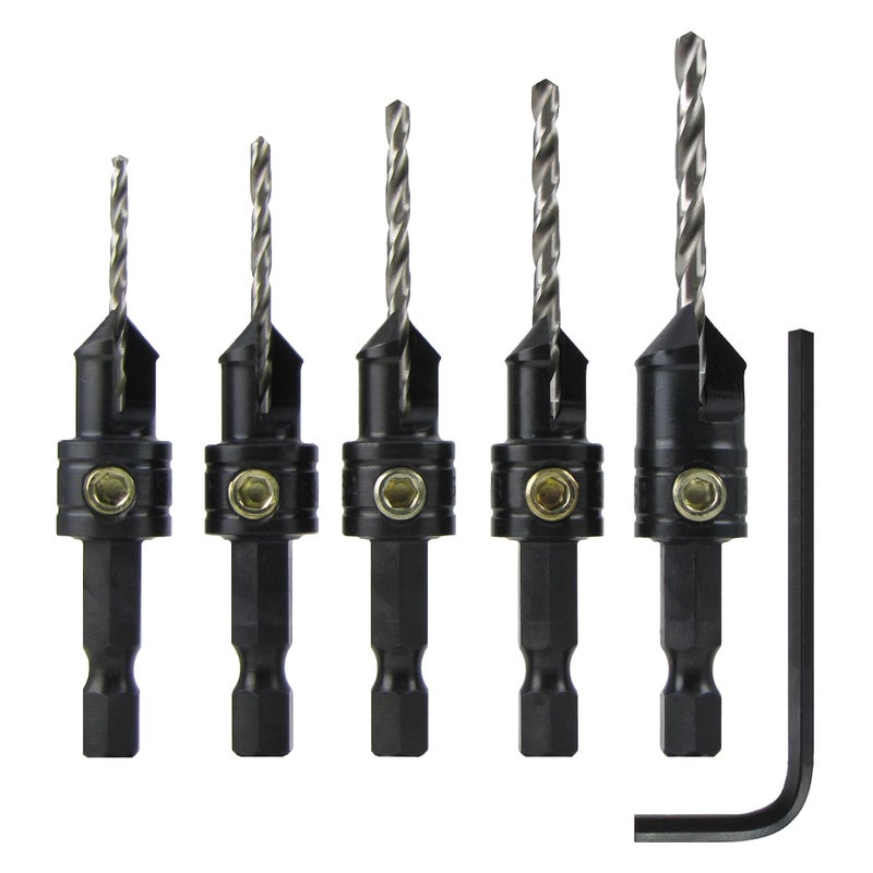 Make it Snappy Tools Quick-Change 5-Pc. Countersink Drill Bit Set. Proudly Made in The USA. - Image 1